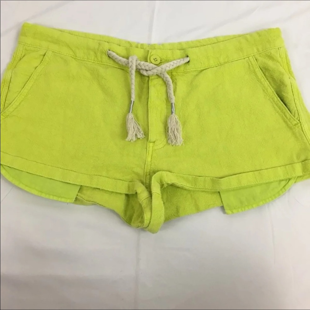 Free People Boho Lime Green Shorts M